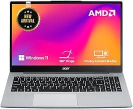 acer Aspire 3, AMD Ryzen R5 7430U Processor, 16GB, 512 GB, Full HD IPS, 15.6"/39.62 cm, Windows 11 Home, Pure Silver, 1.79 kg, A325-42, Thin & Light Laptop