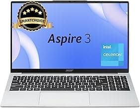 Acer Aspire 3, Intel Core Celeron N4500, 12GB LPDDR4X RAM, 512GB SSD, HD, 15.6"/39.62cm, Windows 11 Home, Pure Silver, 1.5KG, A325-45, Thin and Light Laptop