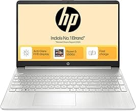 HP 15s, AMD Ryzen 5 5500U (8GB DDR4, 512GB SSD) FHD, Anti-Glare, 15.6''/39.6 cm, Win 11, Office 21, Silver, 1.69 kg, eq2144AU/eq2304AU, AMD Radeon Graphics, HD Camera, Dual Speakers Laptop