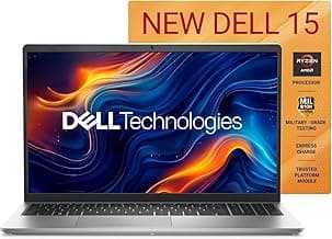 Dell 15, AMD Ryzen 7-7730U, 16GB DDR4, 512GB SSD, FHD, 15.6"/39.6cm, Windows 11, Microsoft Office Home 2024, Platinum Silver, 1.63Kg, 120Hz 250nits, AMD Radeon Graphics, Thin & Light Laptop