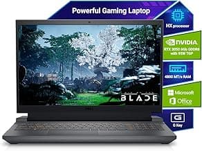 Dell G Series, 13th Gen Intel Core i5-13450HX, NVIDIA RTX 3050-6GB, 16GB DDR5, 512GB SSD, FHD, 15.6"/39.62cm, Windows 11, Microsoft Office Home 2024, 2.65KG, G15-5530, Backlit Keyboard, Gaming Laptop