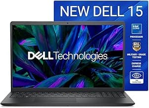 Dell 15, Intel Core 3 14th Gen-100U, 16GB DDR4, 512GB SSD, FHD IPS, 15.6"/39.62cm, Windows 11, Microsoft Office Home 2024, Carbon Black, 1.63Kg, Thin & Light, Laptop Model NO - Dell 15 DCU5250